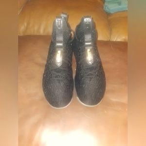 Nike Lebrons XV black gum bottom